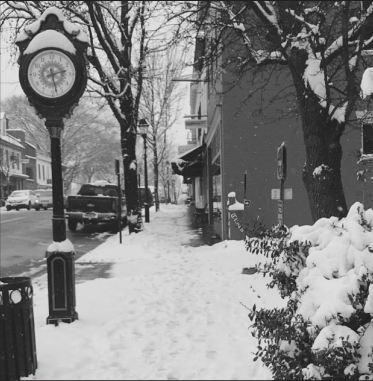 Exploring Old Town Warrenton on Jan. 14, sophomore Rachel Grant wanders the snow covered streets.